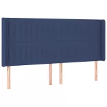 kék szövet LED-es fejtámla 163x16x118/128 cm