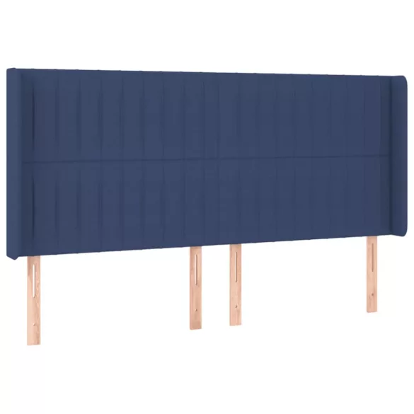kék szövet LED-es fejtámla 163x16x118/128 cm