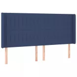 kék szövet LED-es fejtámla 183x16x118/128 cm
