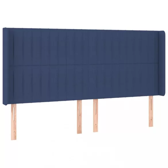kék szövet LED-es fejtámla 183x16x118/128 cm