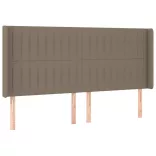 tópszínű szövet LED-es fejtámla 203x16x118/128 cm