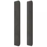 sötétszürke bársony LED-es fejtámla 83x16x118/128 cm