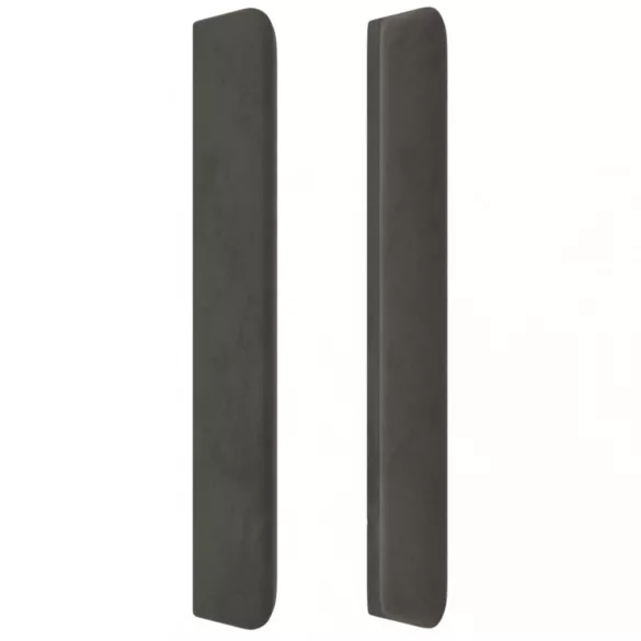 sötétszürke bársony LED-es fejtámla 83x16x118/128 cm
