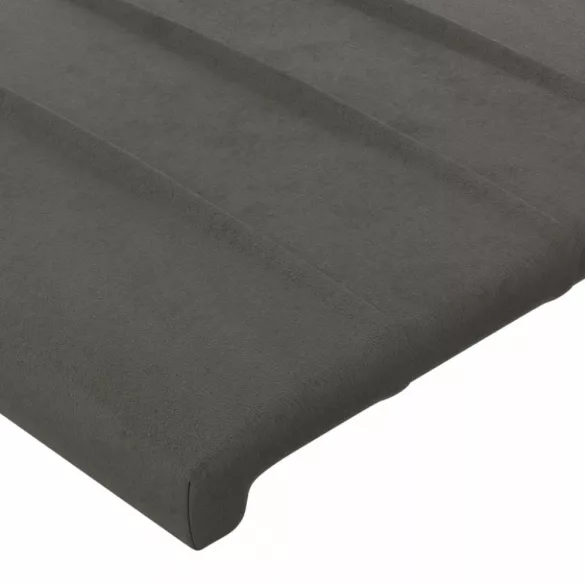 sötétszürke bársony LED-es fejtámla 83x16x118/128 cm