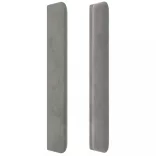 világosszürke bársony LED-es fejtámla 93x16x118/128 cm