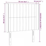 rózsaszín bársony LED-es fejtámla 93x16x118/128 cm