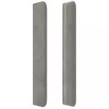 világosszürke bársony LED-es fejtámla 147x16x118/128 cm