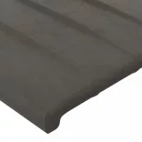 sötétszürke bársony LED-es fejtámla 183x16x118/128 cm