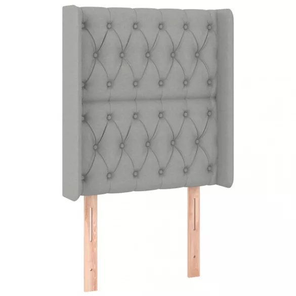 világosszürke szövet LED-es fejtámla 83x16x118/128 cm