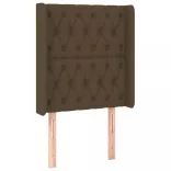 sötétbarna szövet LED-es fejtámla 83x16x118/128 cm