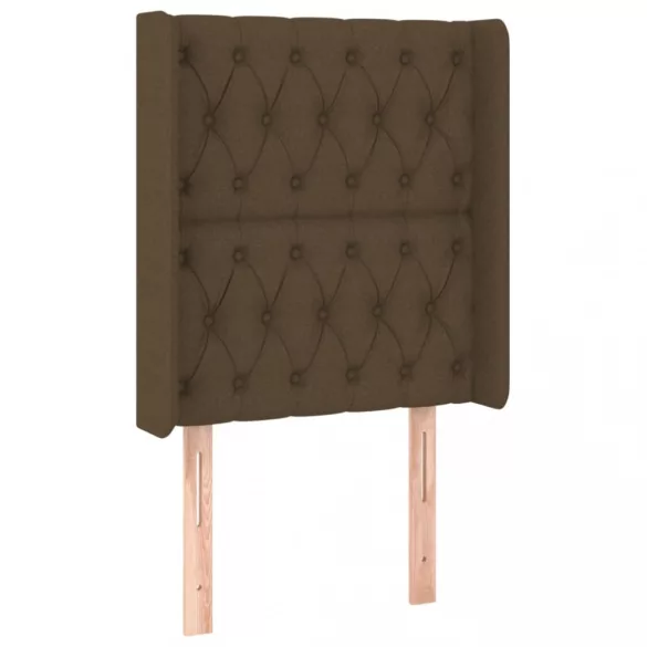 sötétbarna szövet LED-es fejtámla 83x16x118/128 cm