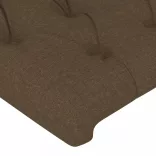 sötétbarna szövet LED-es fejtámla 83x16x118/128 cm