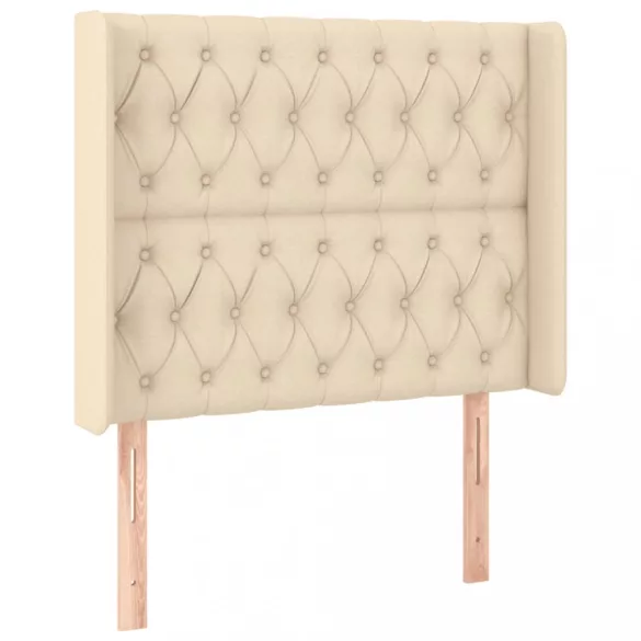 krémszínű szövet LED-es fejtámla 93x16x118/128 cm