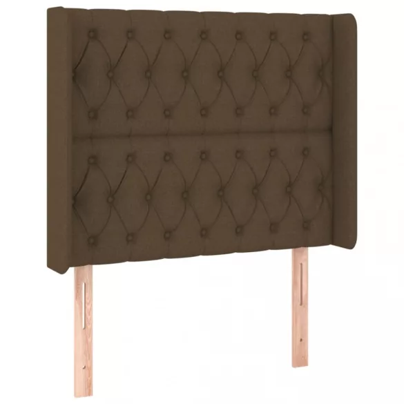 sötétbarna szövet LED-es fejtámla 103x16x118/128 cm