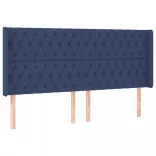 kék szövet LED-es fejtámla 203x16x118/128 cm