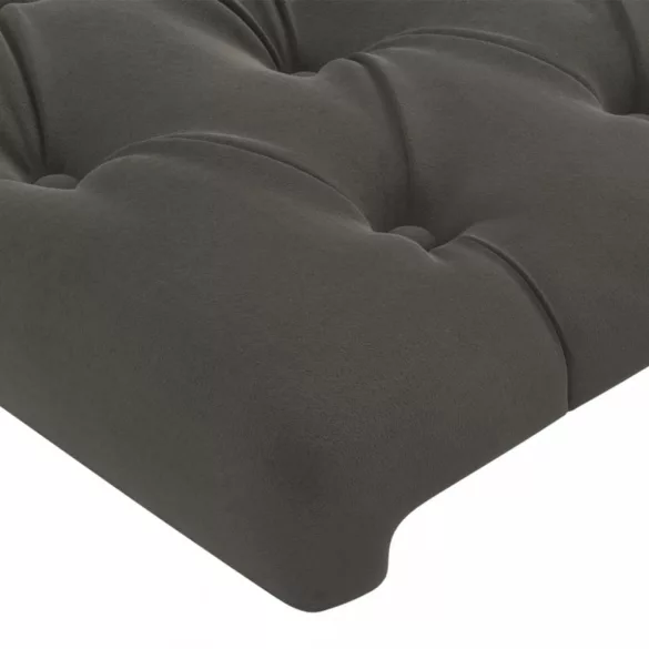 sötétszürke bársony LED-es fejtámla 83x16x118/128 cm