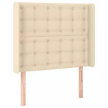 krémszínű szövet LED-es fejtámla 93x16x118/128 cm