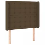 sötétbarna szövet LED-es fejtámla 103x16x118/128 cm