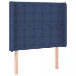kék szövet LED-es fejtámla 103x16x118/128 cm