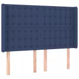 kék szövet LED-es fejtámla 147x16x118/128 cm