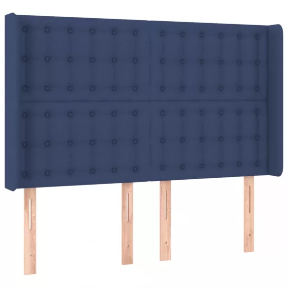 kék szövet LED-es fejtámla 147x16x118/128 cm