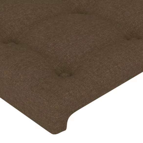 sötétbarna szövet LED-es fejtámla 183x16x118/128 cm