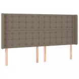 tópszínű szövet LED-es fejtámla 183x16x118/128 cm