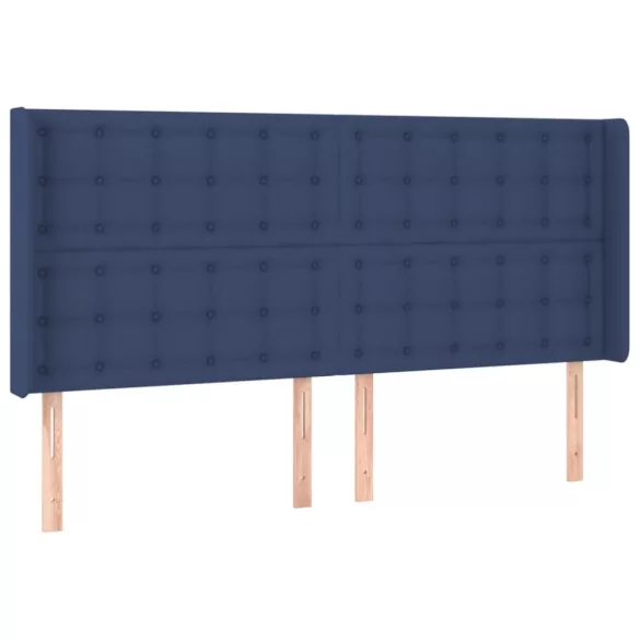kék szövet LED-es fejtámla 183x16x118/128 cm