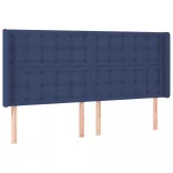 kék szövet LED-es fejtámla 203x16x118/128 cm