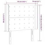 rózsaszín bársony LED-es fejtámla 93x16x118/128 cm