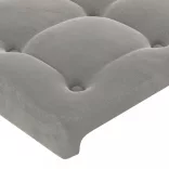 világosszürke bársony LED-es fejtámla 103x16x118/128 cm