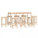 9 részes tömör fenyőfa bárszett