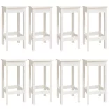 9 részes fehér tömör fenyőfa bárszett