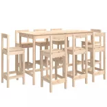 9 részes tömör fenyőfa bárszett