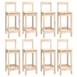 9 részes tömör fenyőfa bárszett