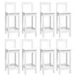 9 részes fehér tömör fenyőfa bárszett