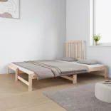 tömör fenyőfa kihúzható kanapéágy 2x(90x190) cm