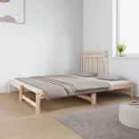 tömör fenyőfa kihúzható kanapéágy 2x(90x190) cm