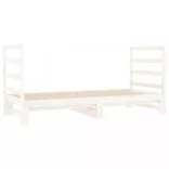 fehér tömör fenyőfa kihúzható kanapéágy 2x(90x190) cm