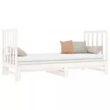 fehér tömör fenyőfa kihúzható kanapéágy 2x(90x190) cm