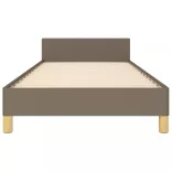 tópszínű szövet ágykeret matrac nélkül 90x200 cm