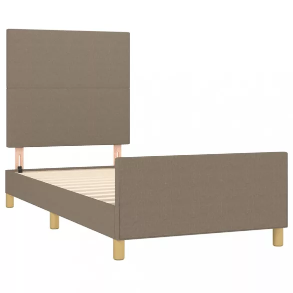tópszínű szövet ágykeret matrac nélkül 100x200 cm