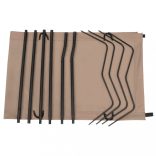 2 db tópszínű oxford szövet és acél kempingágy 180 x 60 x 19 cm