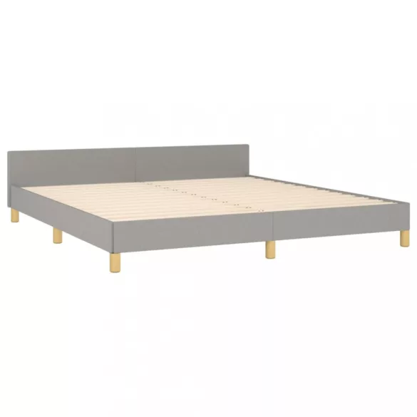 világosszürke szövet ágykeret matrac nélkül 180 x 200 cm