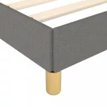 sötétszürke szövet ágykeret matrac nélkül 90x200 cm