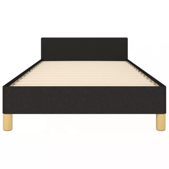 ágykeret matrac nélkül fekete 90x200 cm szövet