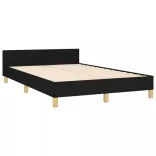 fekete szövet ágykeret matrac nélkül 120x200 cm