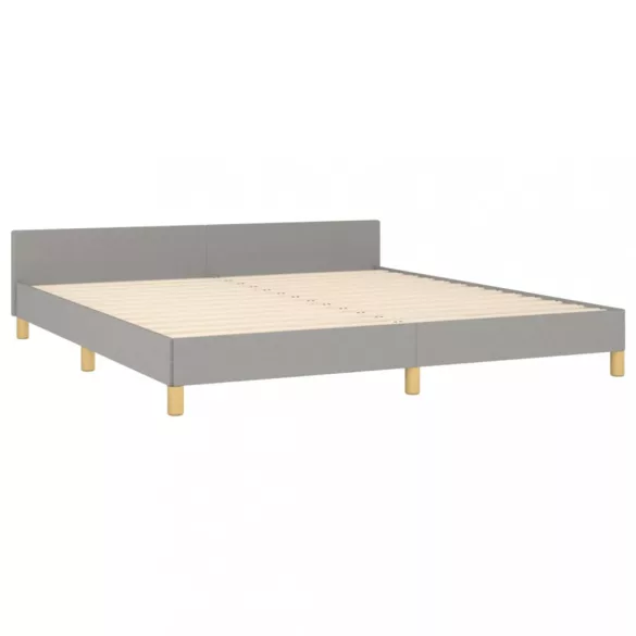 világosszürke szövet ágykeret matrac nélkül 180 x 200 cm