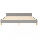 világosszürke szövet ágykeret matrac nélkül 180 x 200 cm