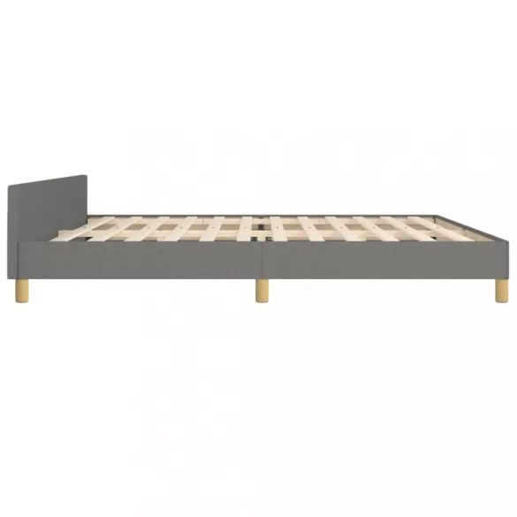 sötétszürke szövet ágykeret matrac nélkül 200 x 200 cm